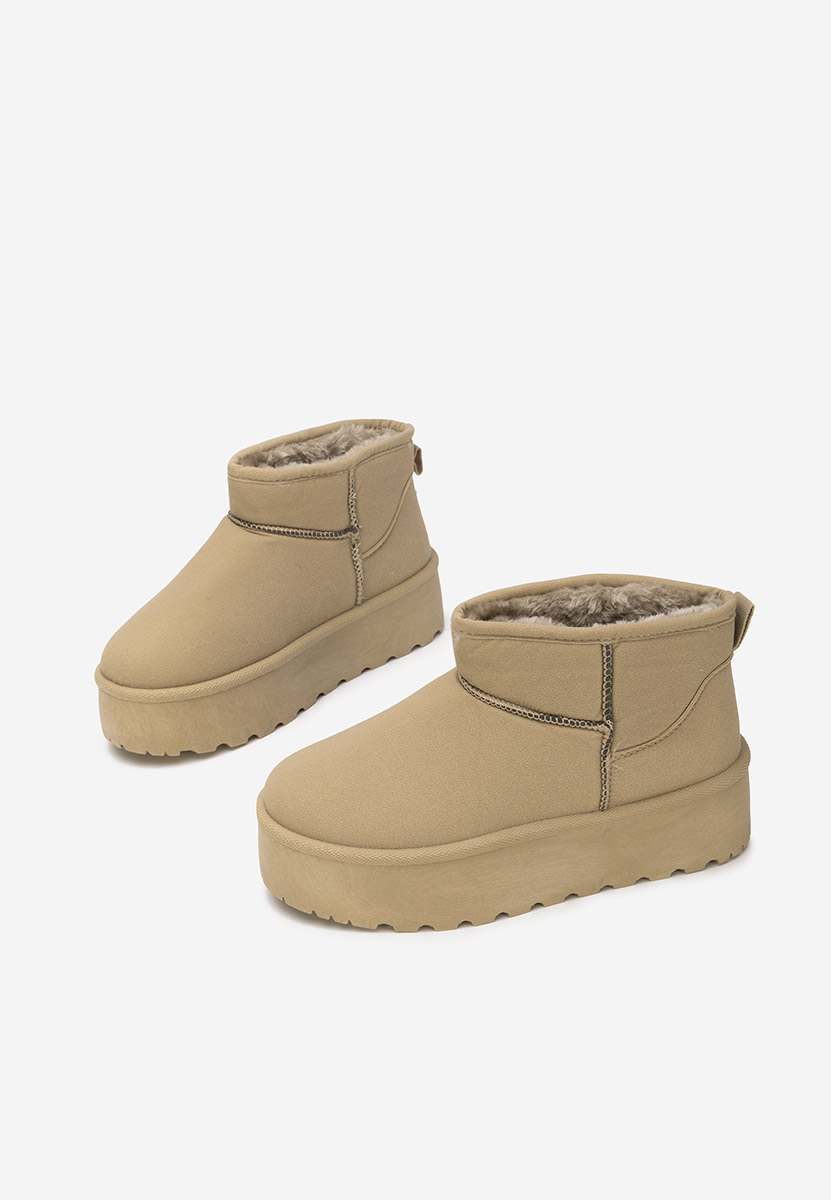 Khaki śniegowce damskie Sereena