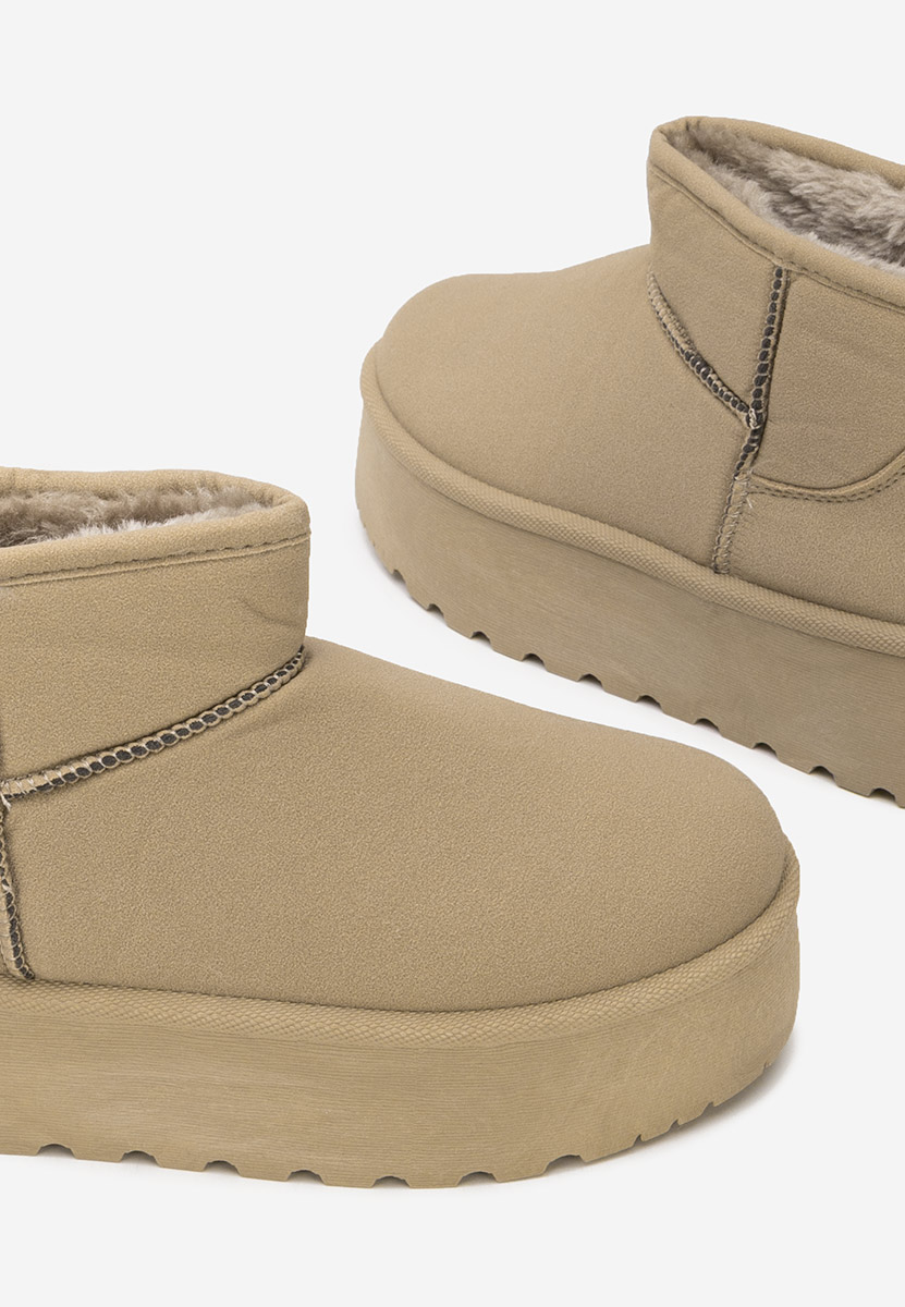 Khaki śniegowce damskie Sereena