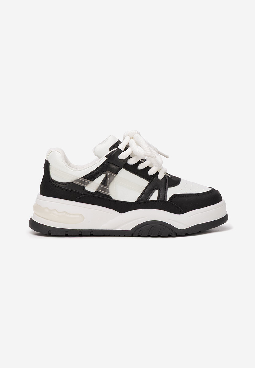 Czarne sneakersy na platformie Taniela