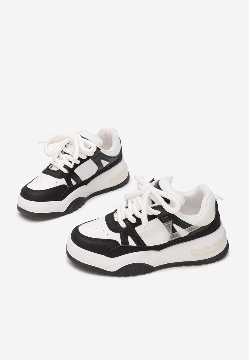 Czarne sneakersy na platformie Taniela