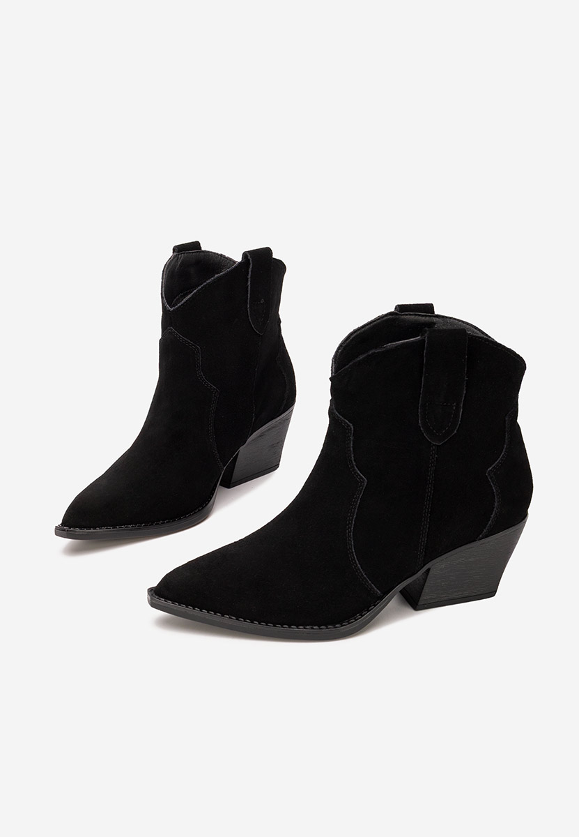 Czarne kowbojki damskie Glavira