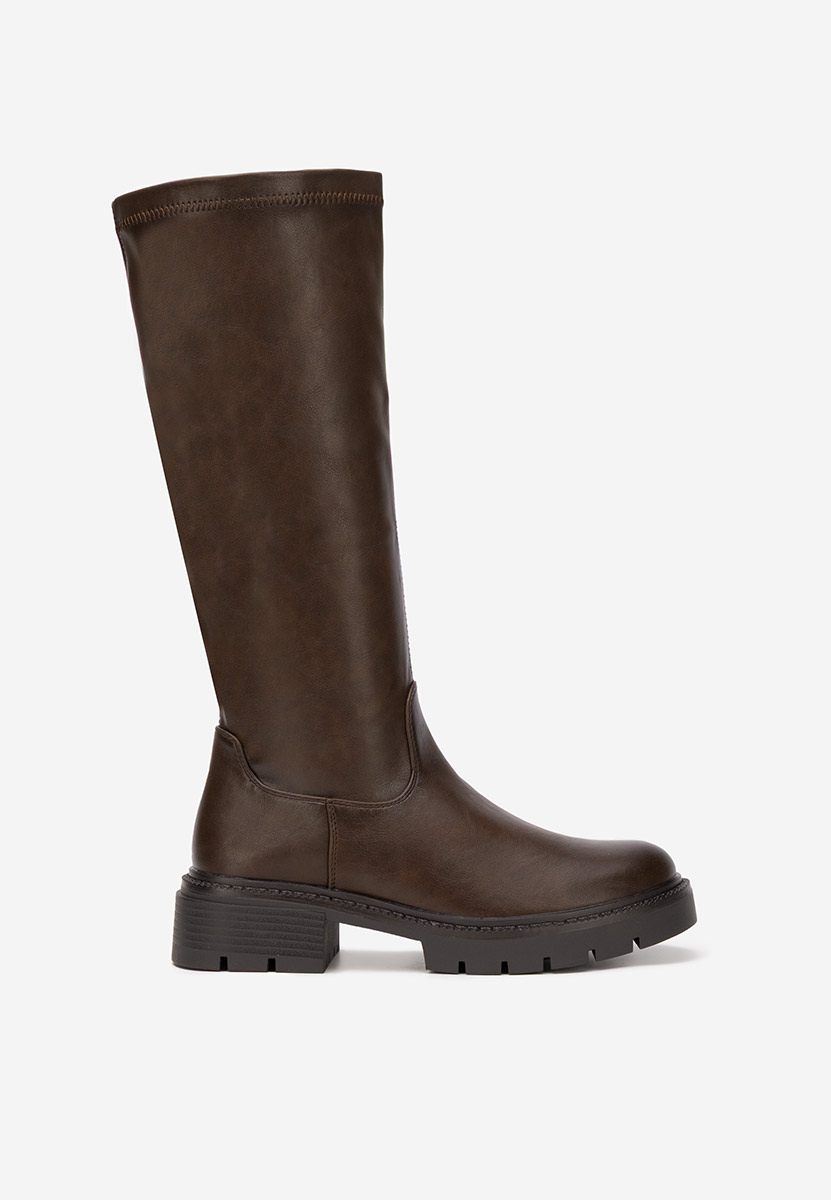 Brązowe kozaki damskie Nicoua V2