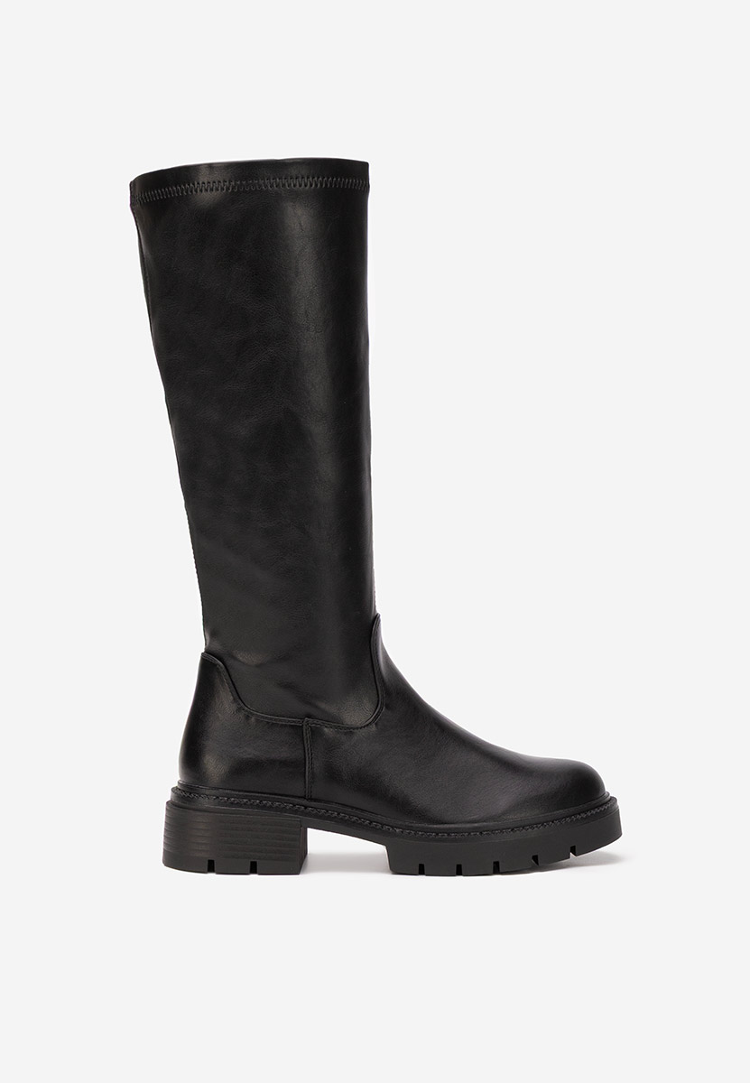 Czarne kozaki damskie Nicoua V2