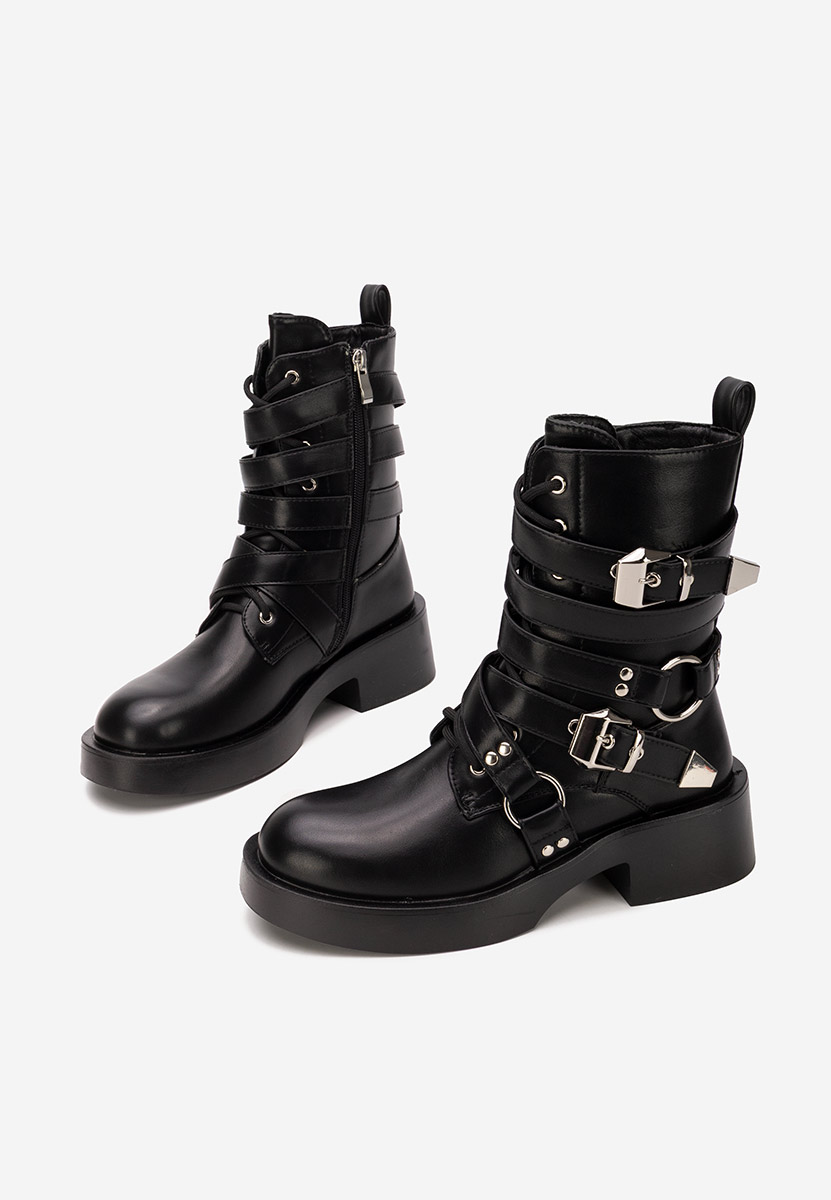 Czarne workery damskie Damaria