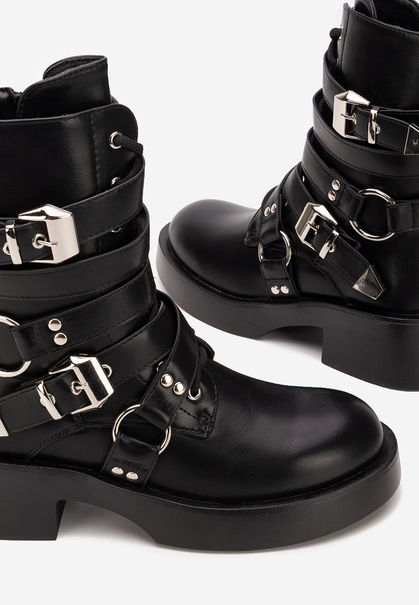 Czarne workery damskie Damaria