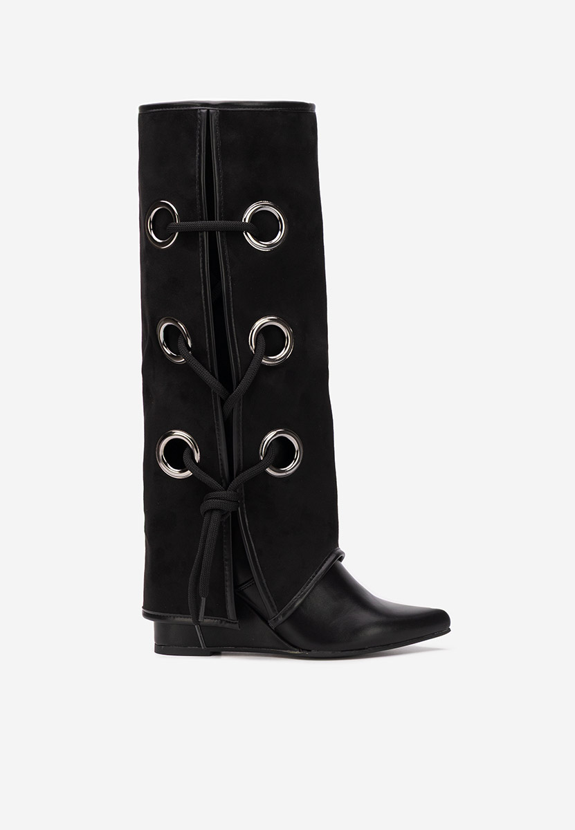 Czarne kozaki damskie Adeia