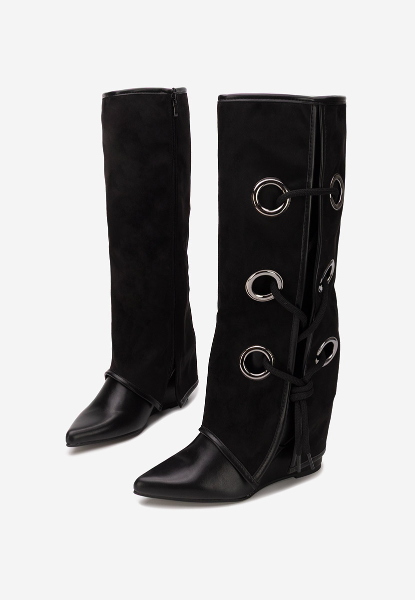 Czarne kozaki damskie Adeia