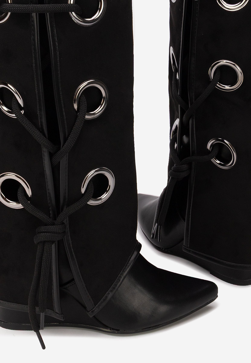 Czarne kozaki damskie Adeia