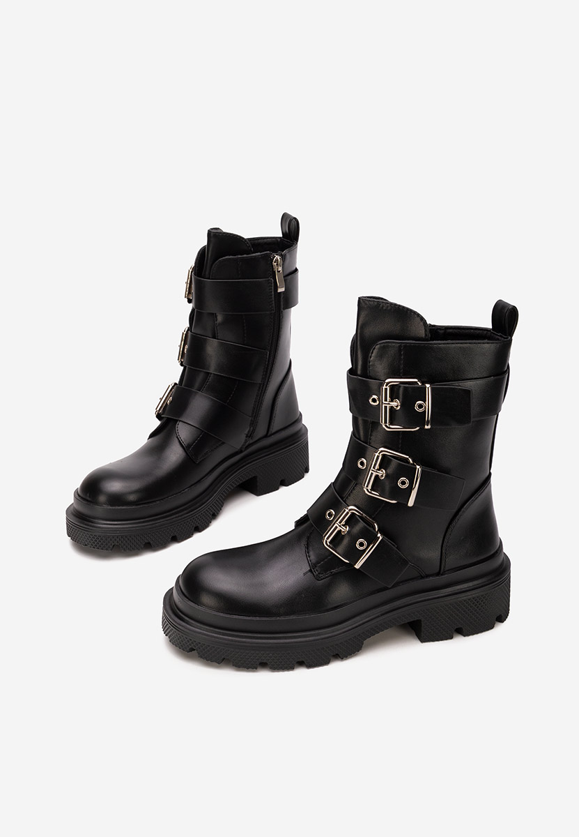 Czarne kozaki damskie Mioala