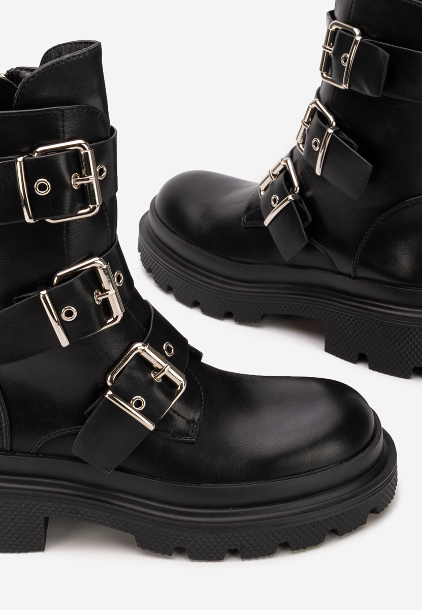 Czarne kozaki damskie Mioala