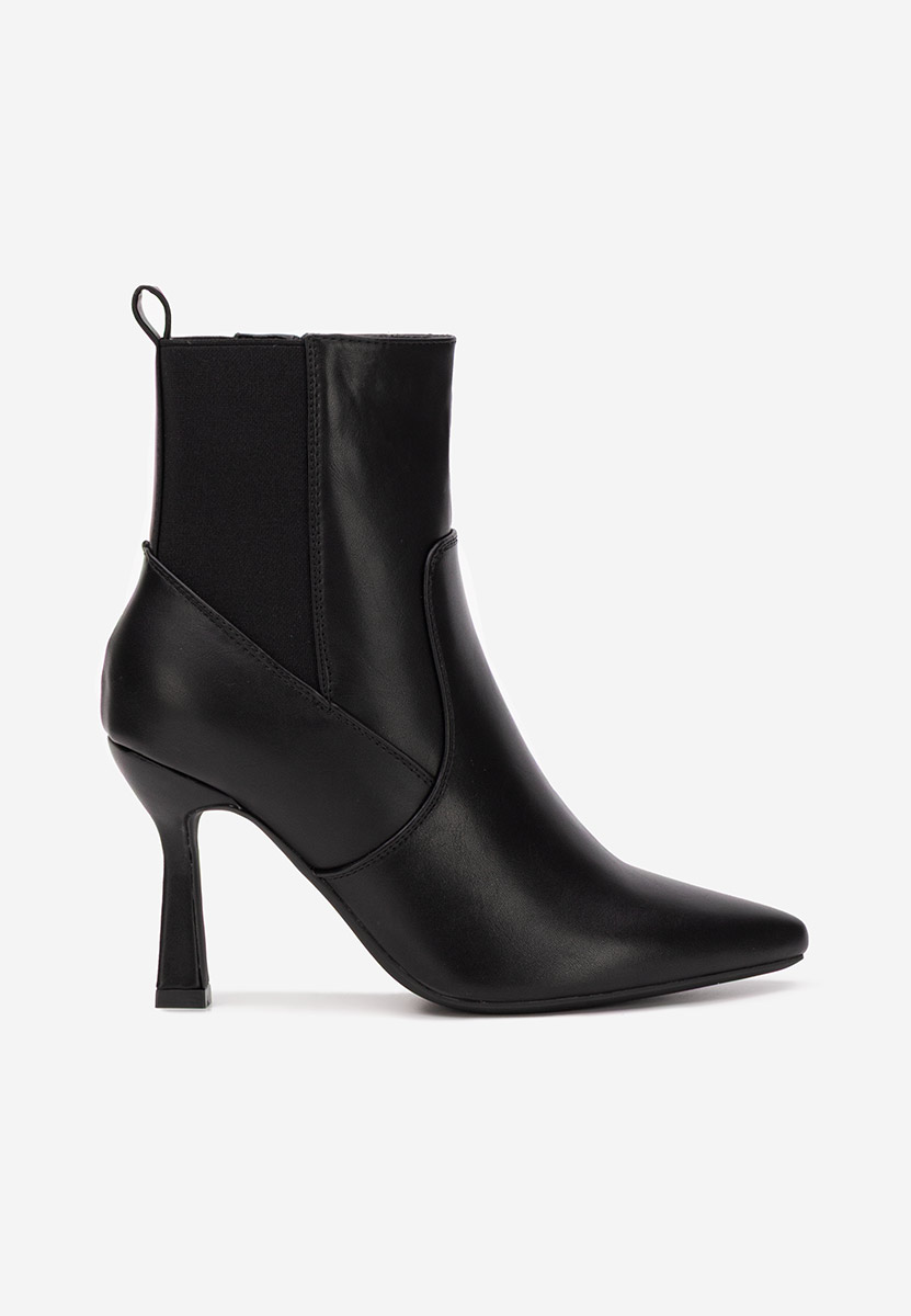 Czarne botki na szpilce Olivinia