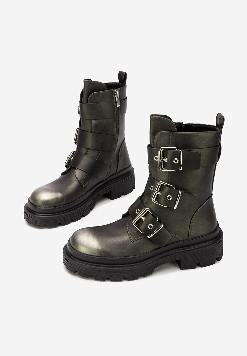 Szare kozaki damskie Mioala