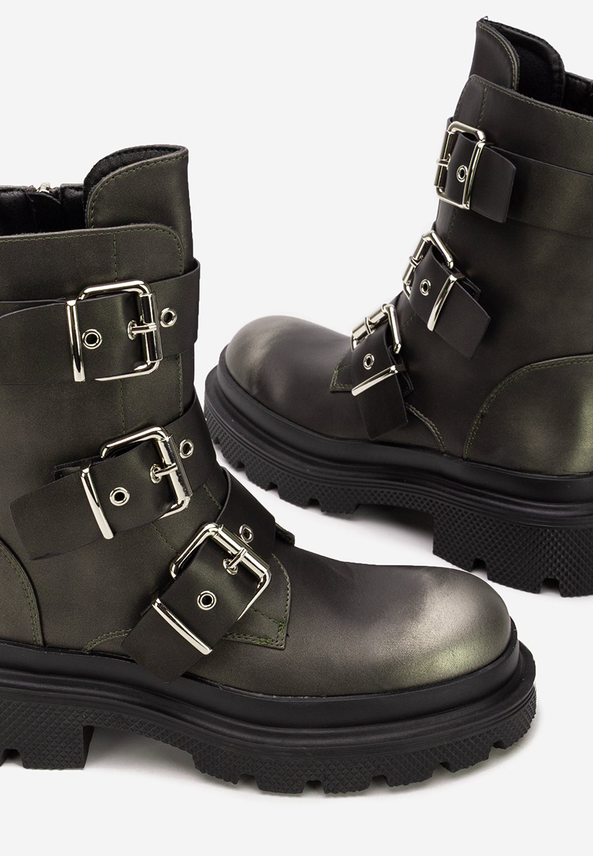 Szare kozaki damskie Mioala