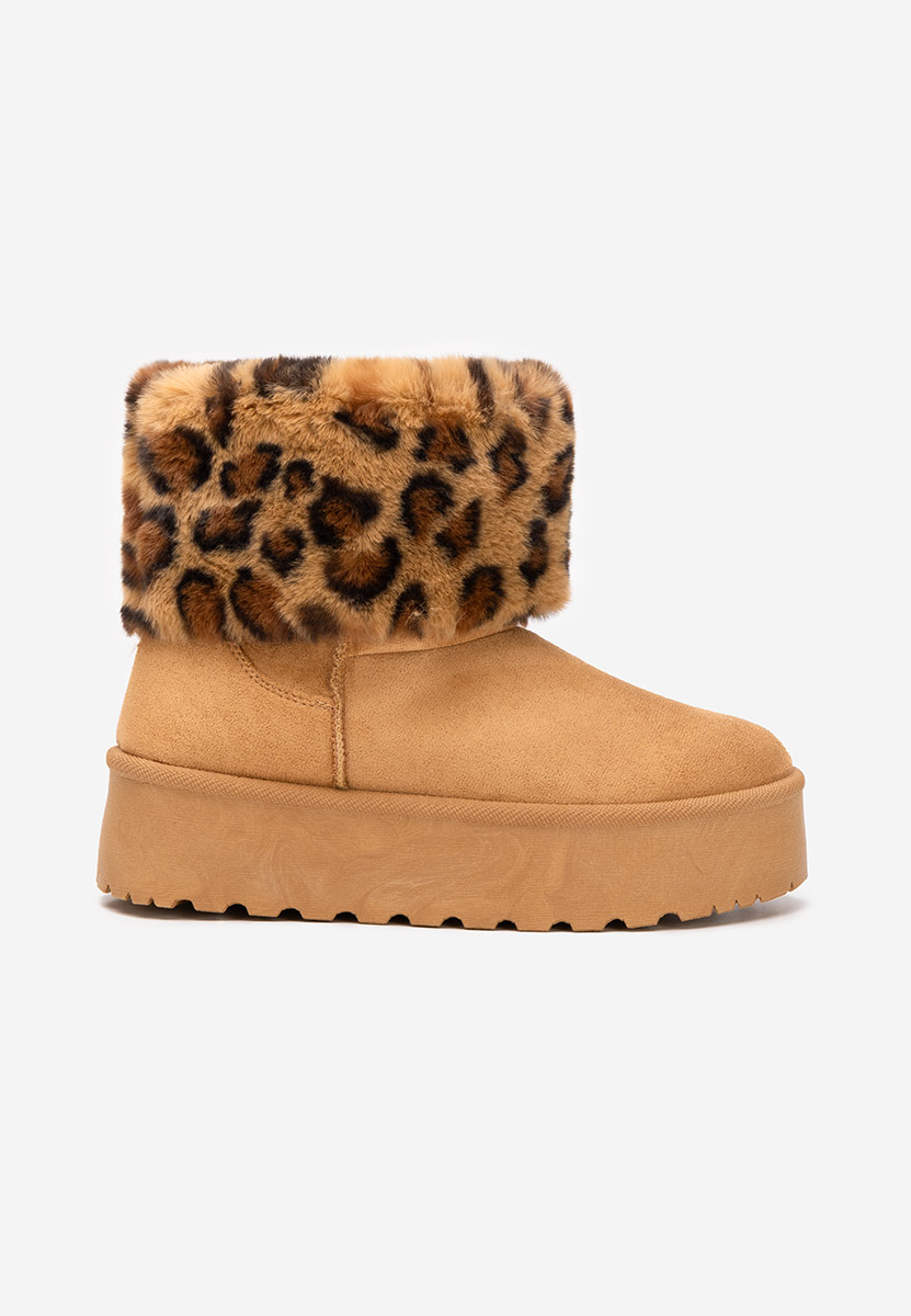 Camelowe kozaki na platformie Samyra