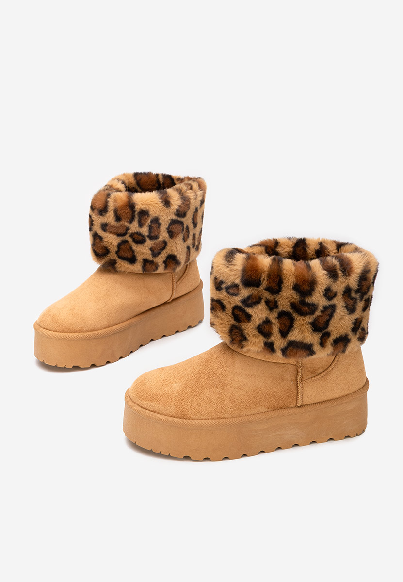 Camelowe kozaki na platformie Samyra