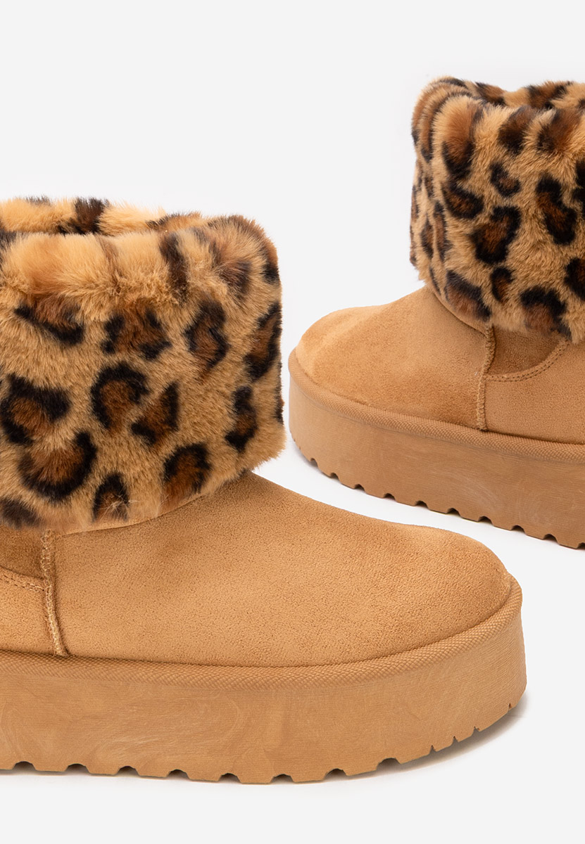 Camelowe kozaki na platformie Samyra