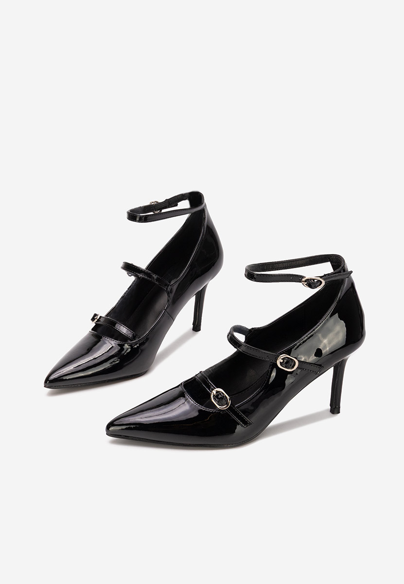 Czarne szpilki na obcasie Nonalisa