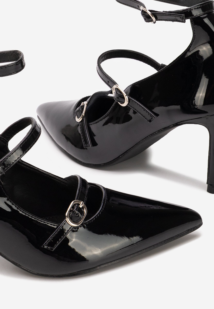 Czarne szpilki na obcasie Nonalisa