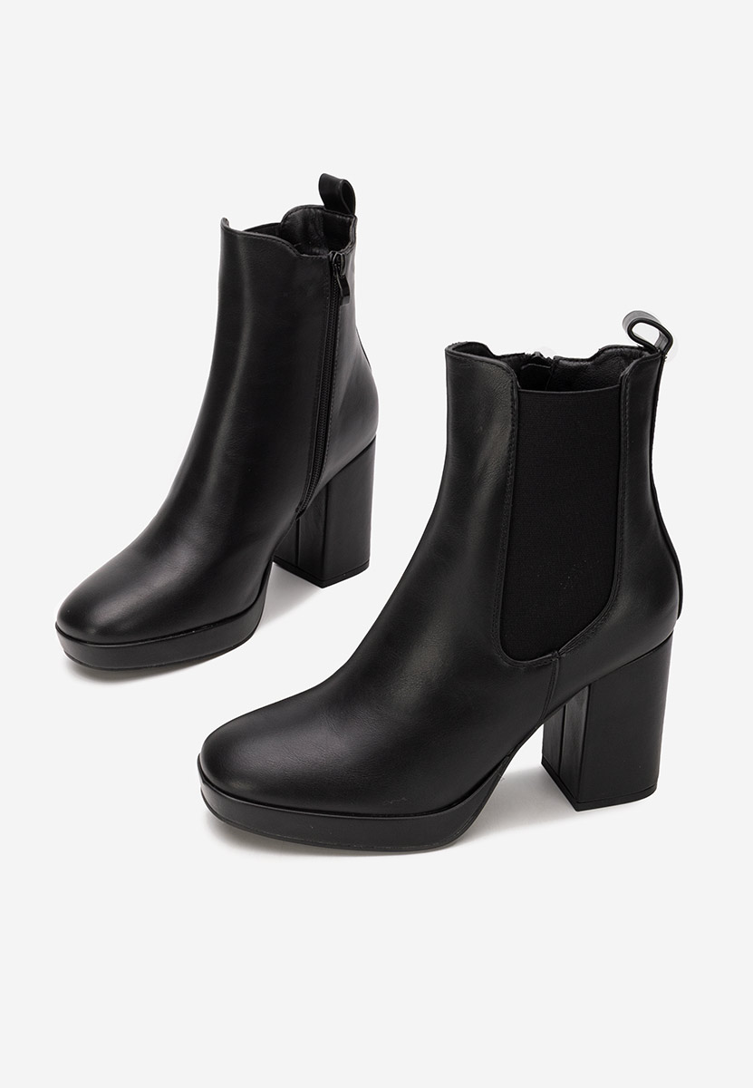 Czarne botki chelsea damskie Acselia