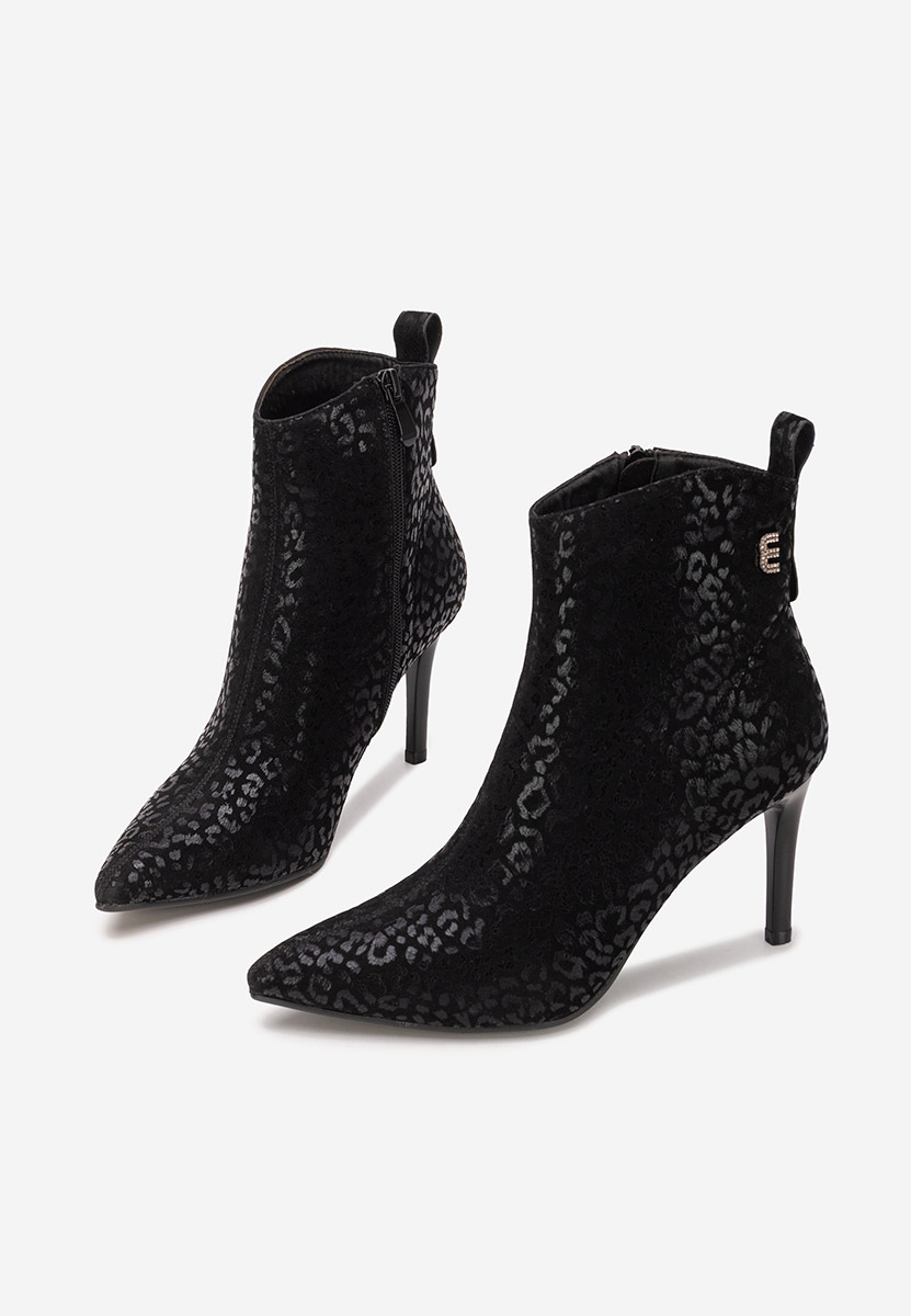 Czarne botki na szpilce Vanessia