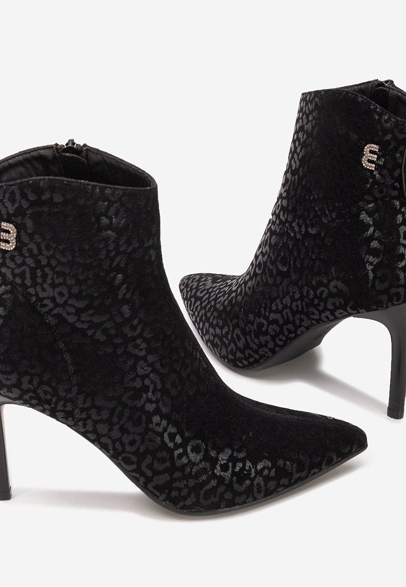 Czarne botki na szpilce Vanessia