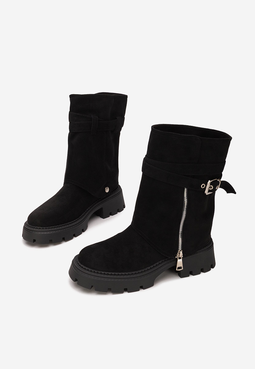 Czarne kozaki damskie Ginesia