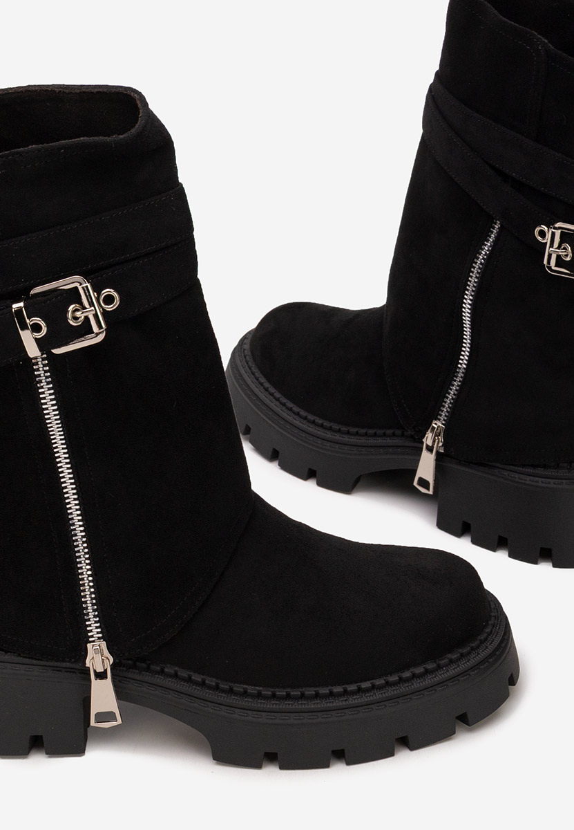 Czarne kozaki damskie Ginesia