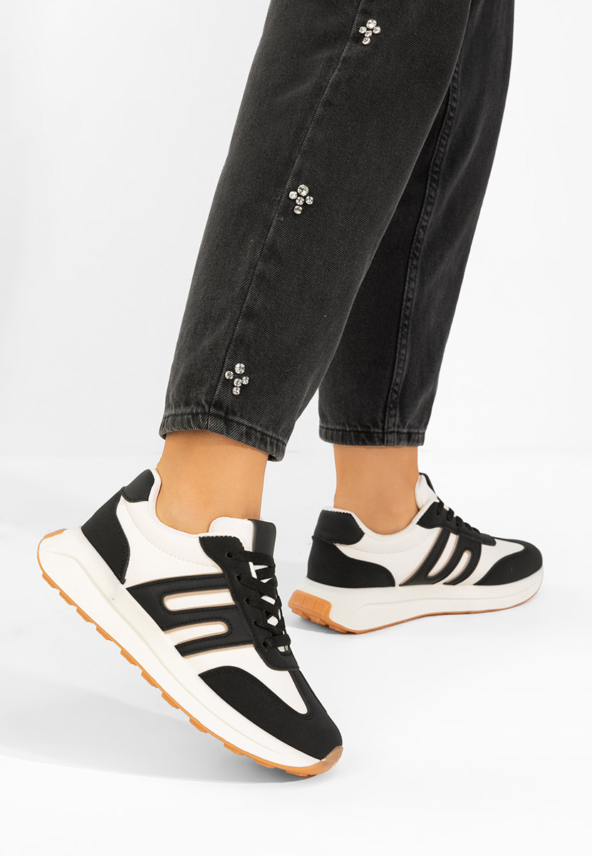 Czarne sneakersy damskie Roksana