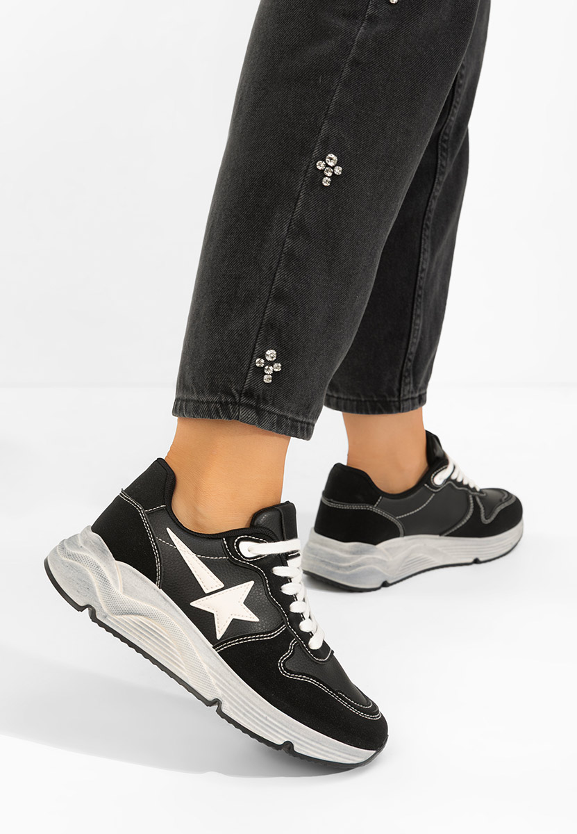 Czarne sneakersy damskie Alyza