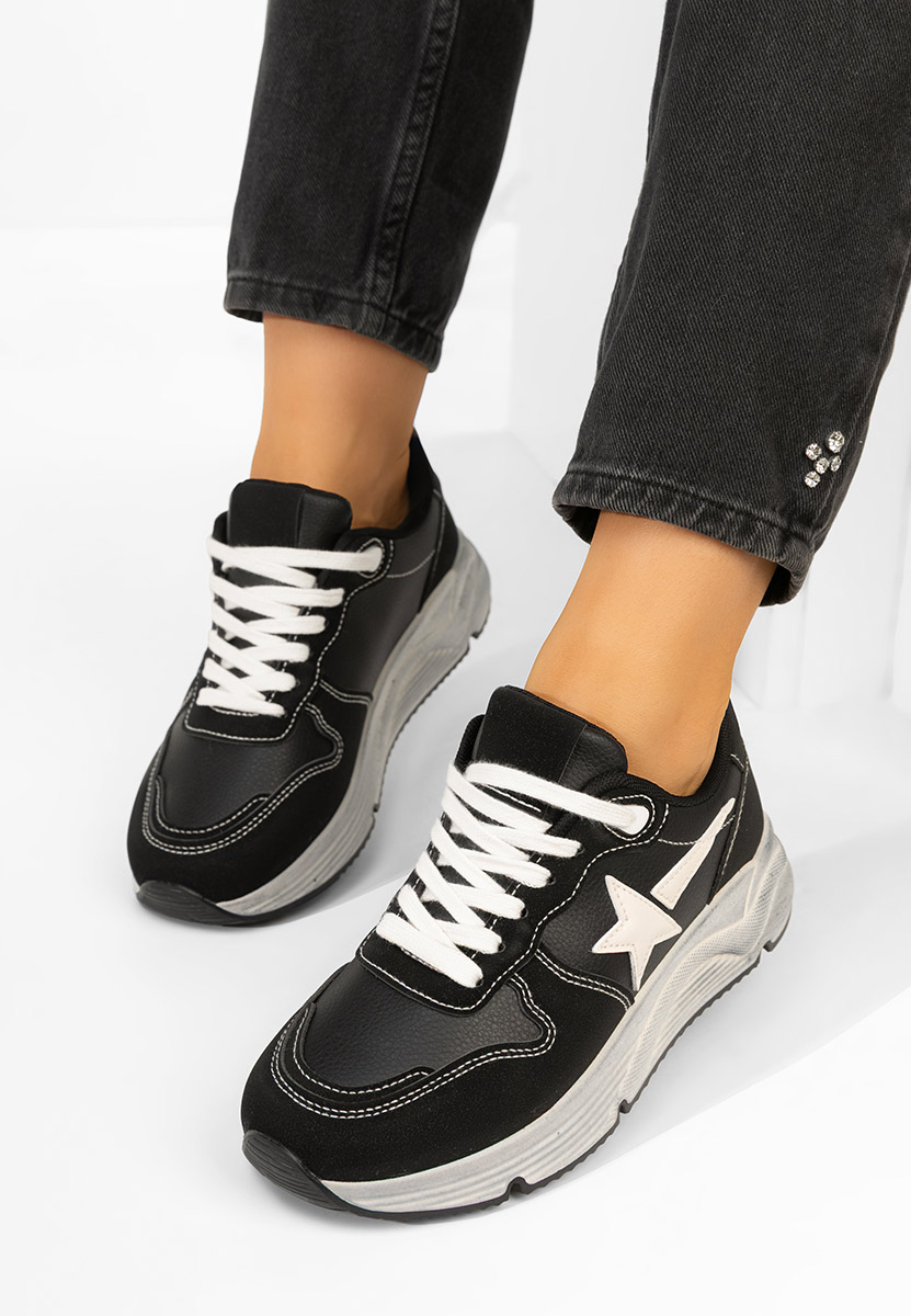 Czarne sneakersy damskie Alyza