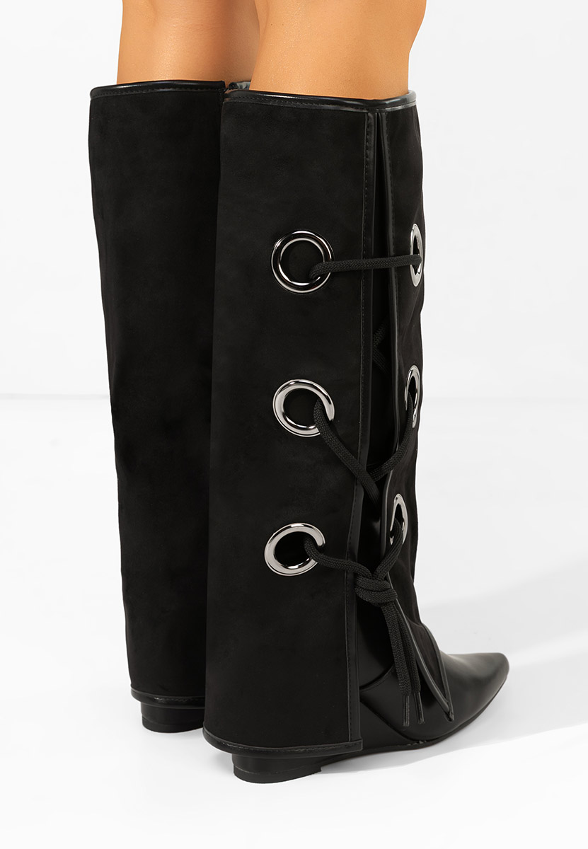 Czarne kozaki damskie Adeia