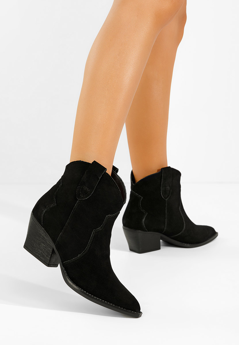 Czarne kowbojki damskie Glavira