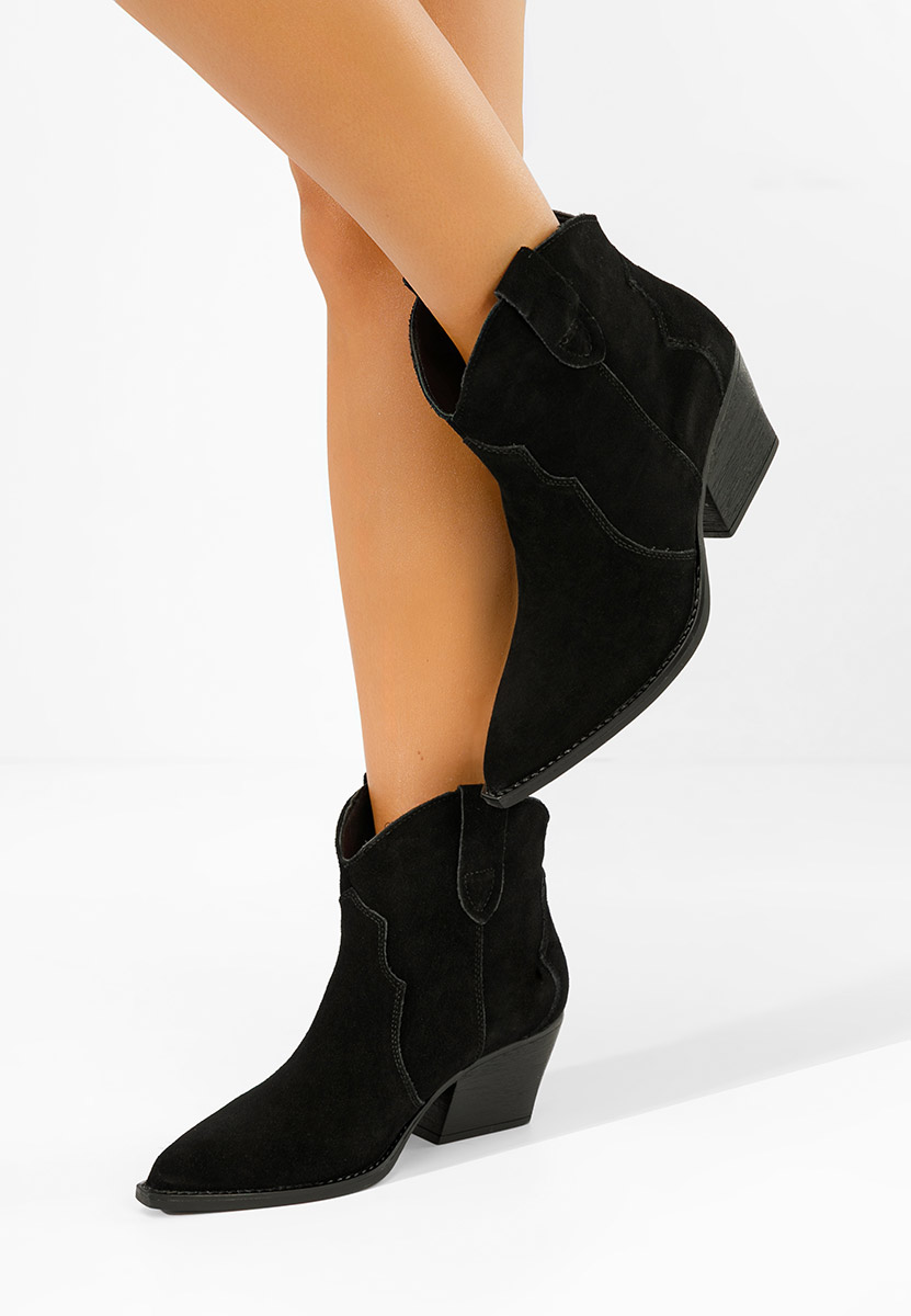 Czarne kowbojki damskie Glavira