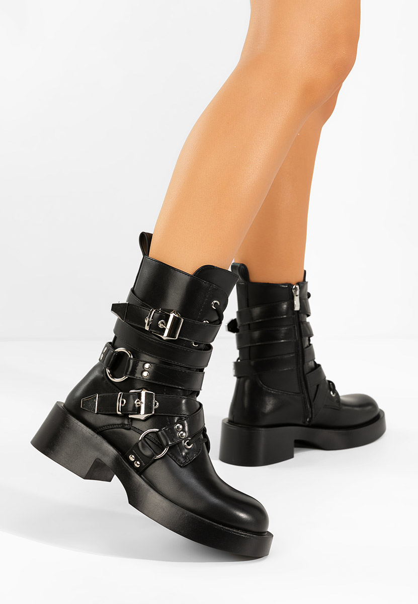 Czarne workery damskie Damaria