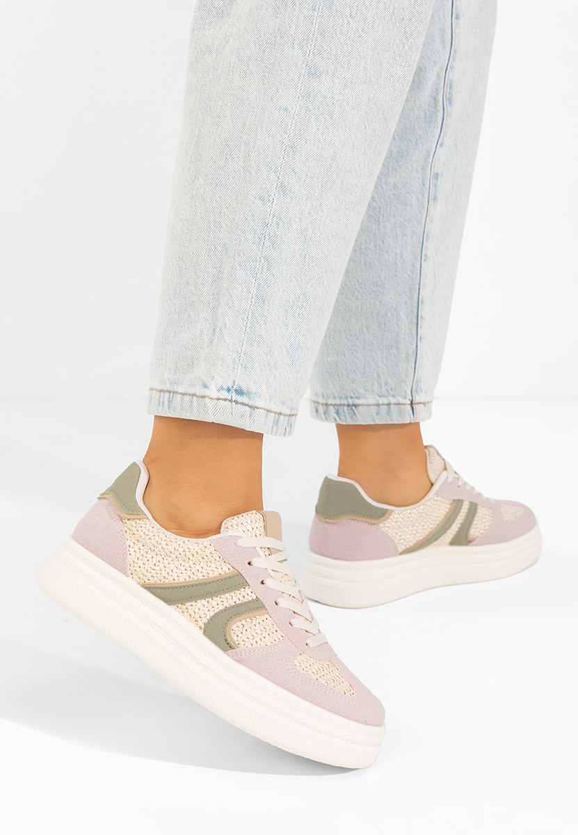 Wielokolorowy sneakersy na koturnie Dyvina