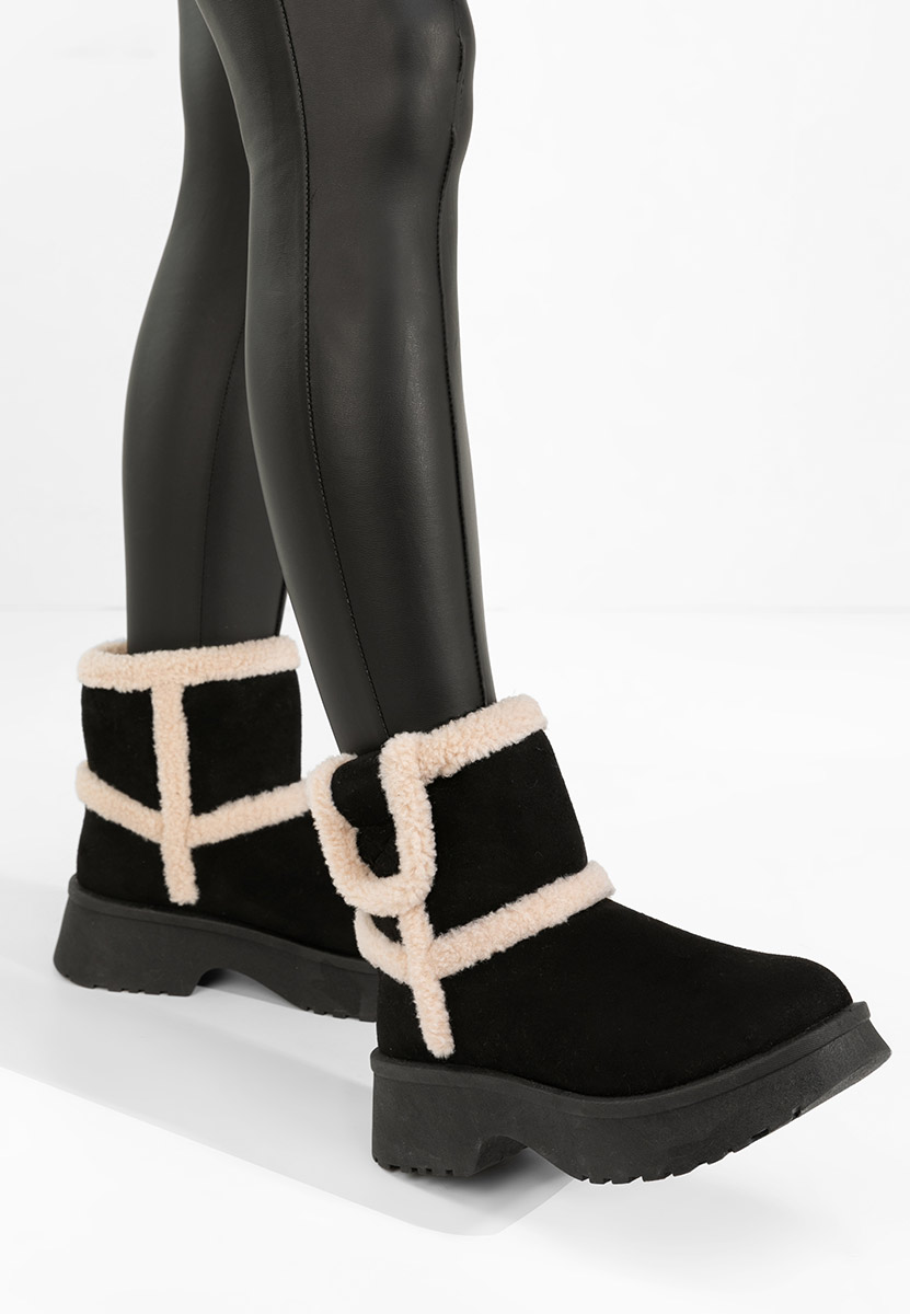 Czarne śniegowce damskie Sicona