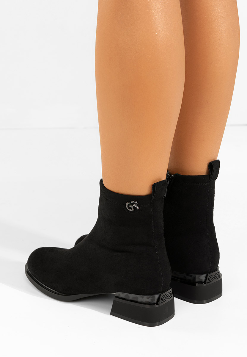 Czarne botki płaskie Ellenia V2
