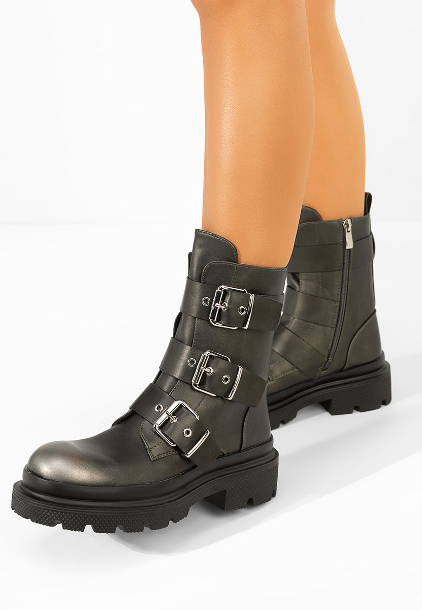 Szare kozaki damskie Mioala