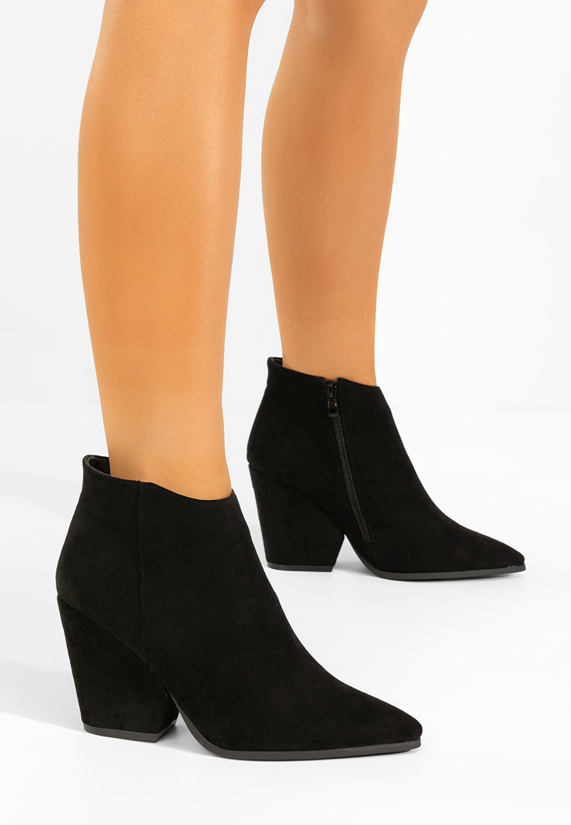 Czarne kowbojki damskie Versalia