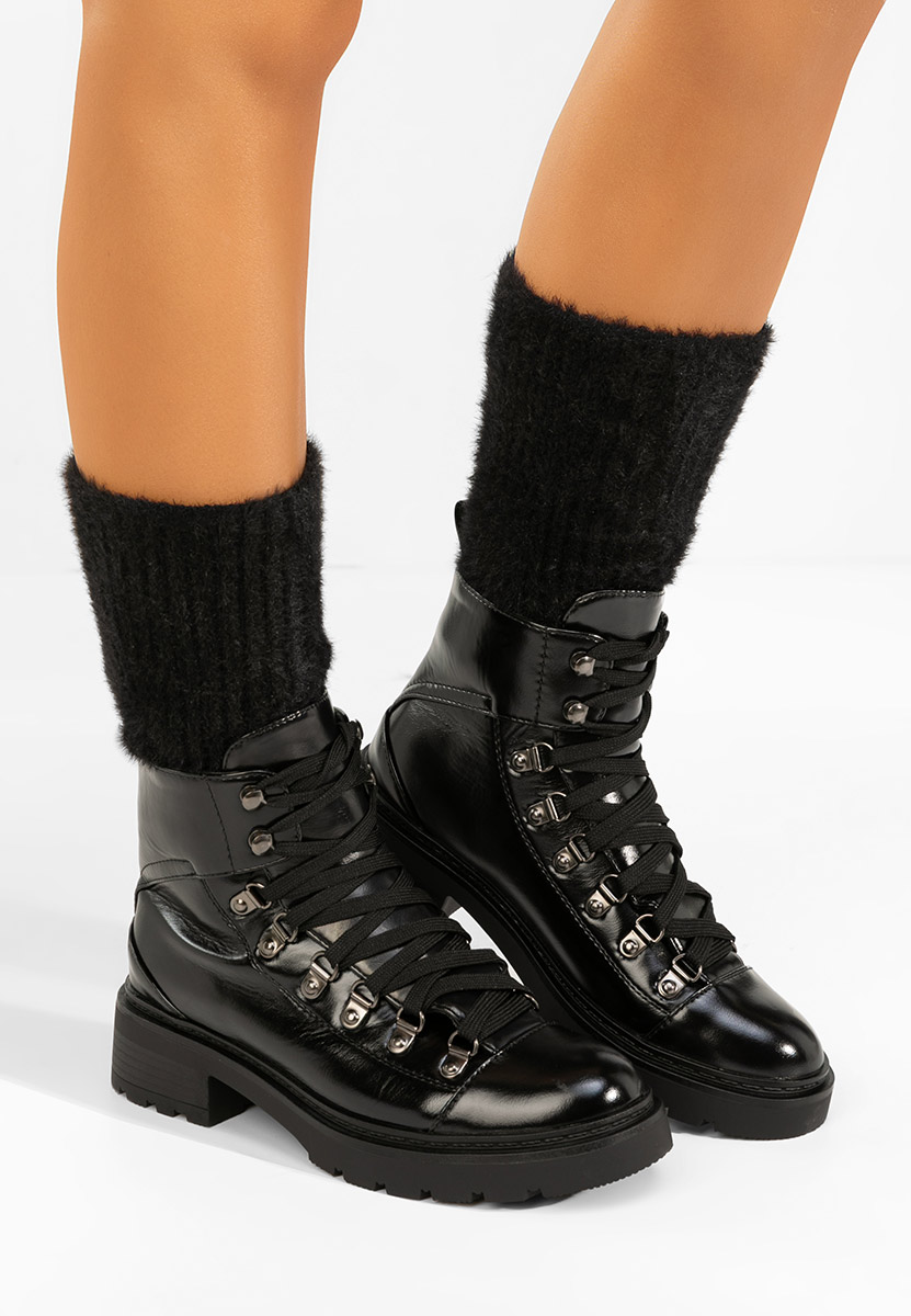 Czarne trapery damskie Simonia