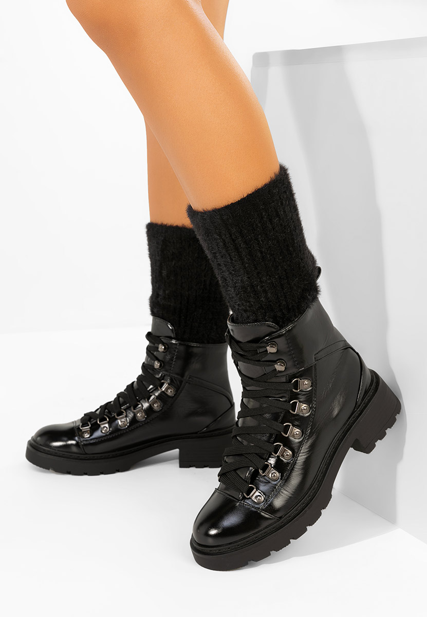 Czarne trapery damskie Simonia