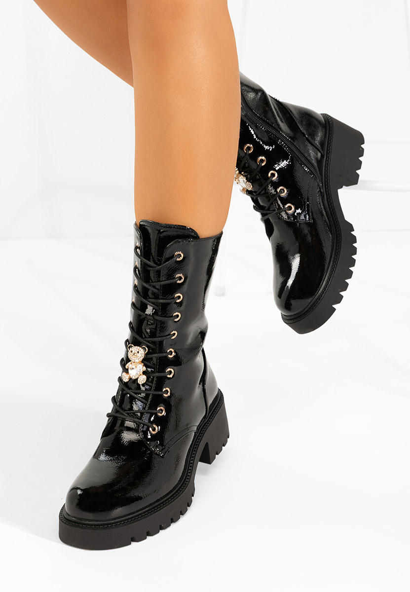 Czarne workery damskie Fabina V2