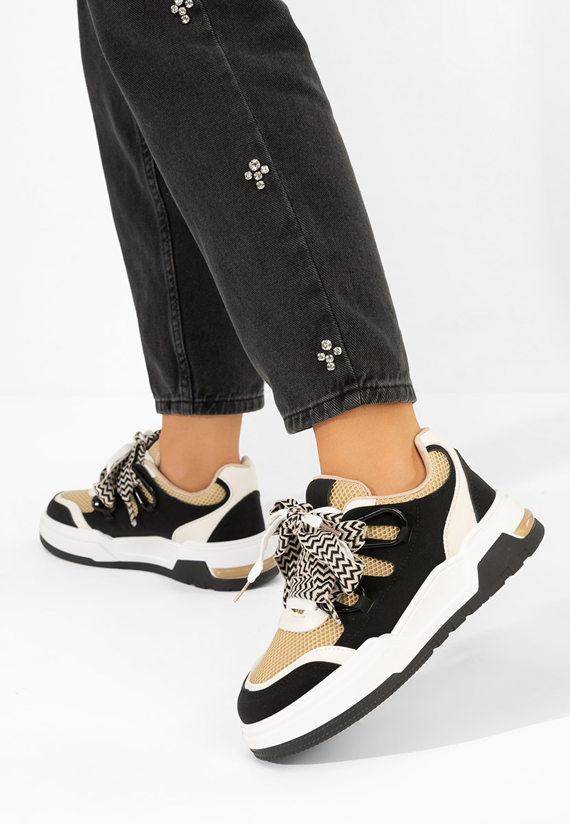 Czarne sneakersy damskie Amelora