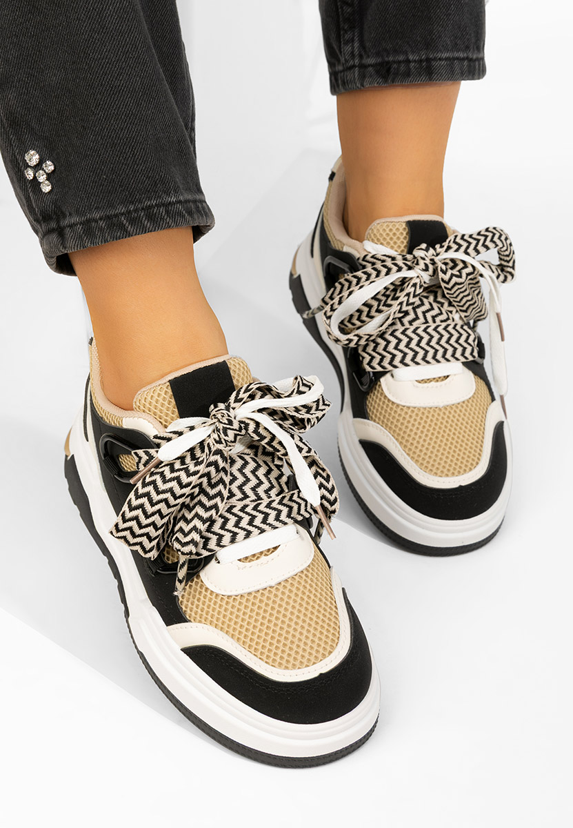 Czarne sneakersy damskie Amelora