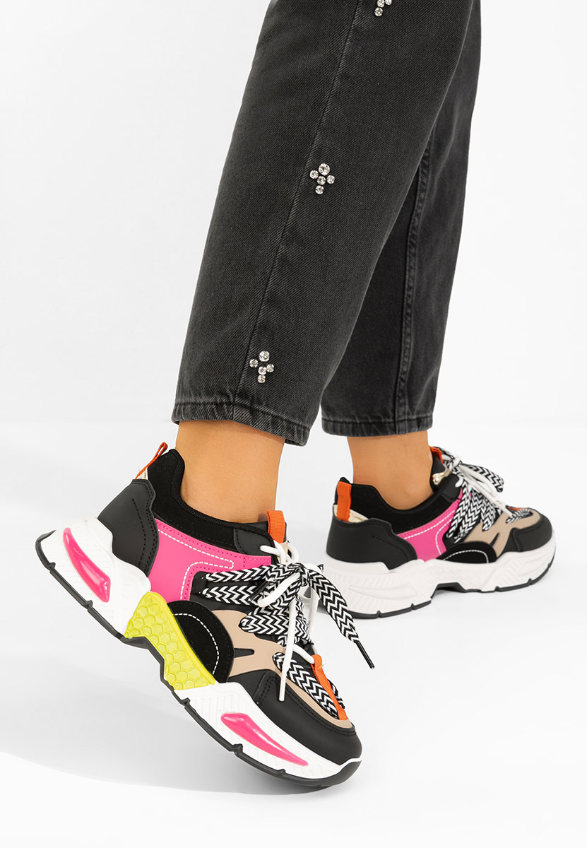 Czarne sneakersy damskie Celora