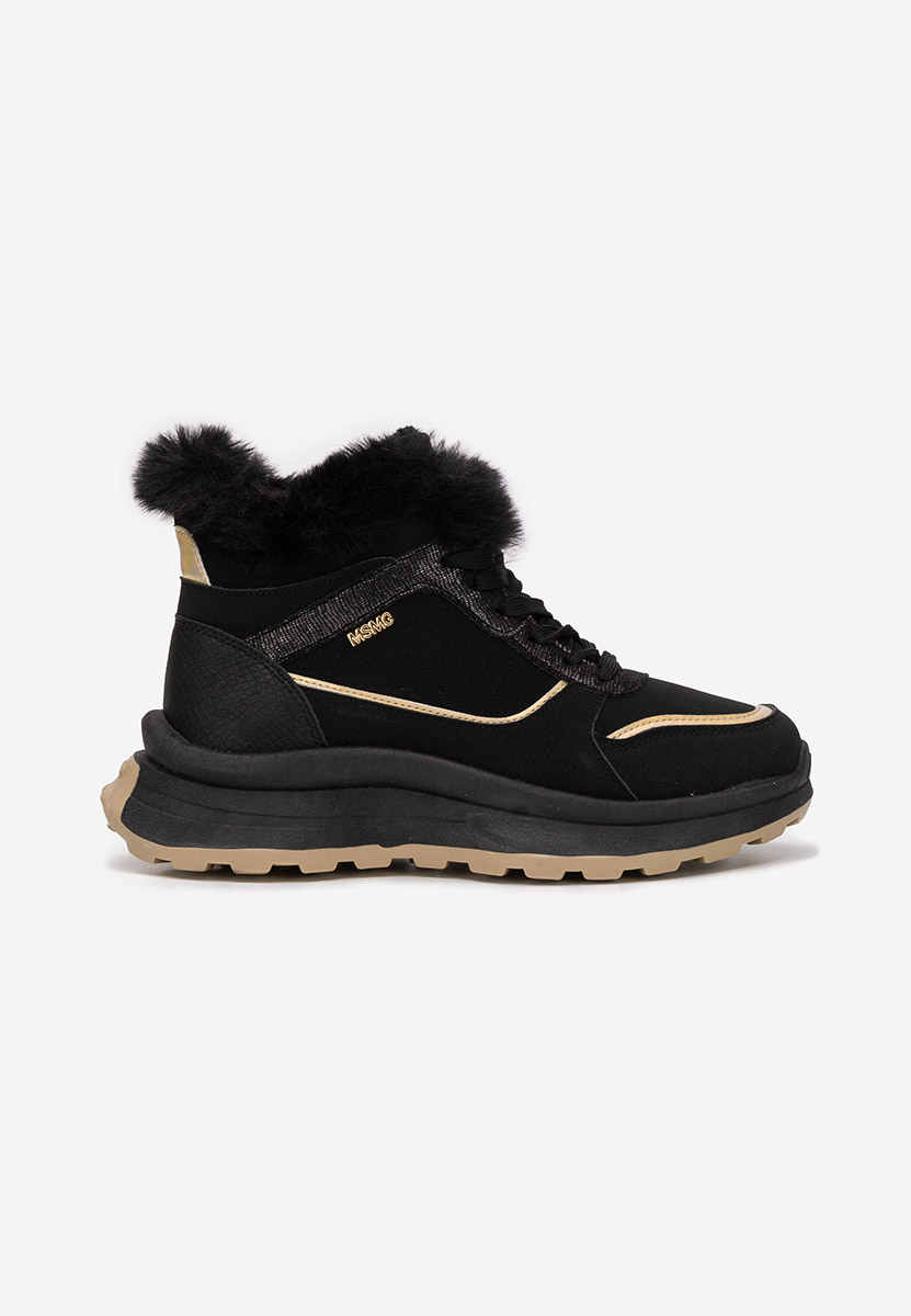 Czarne zimowe sneakersy damskie Toska
