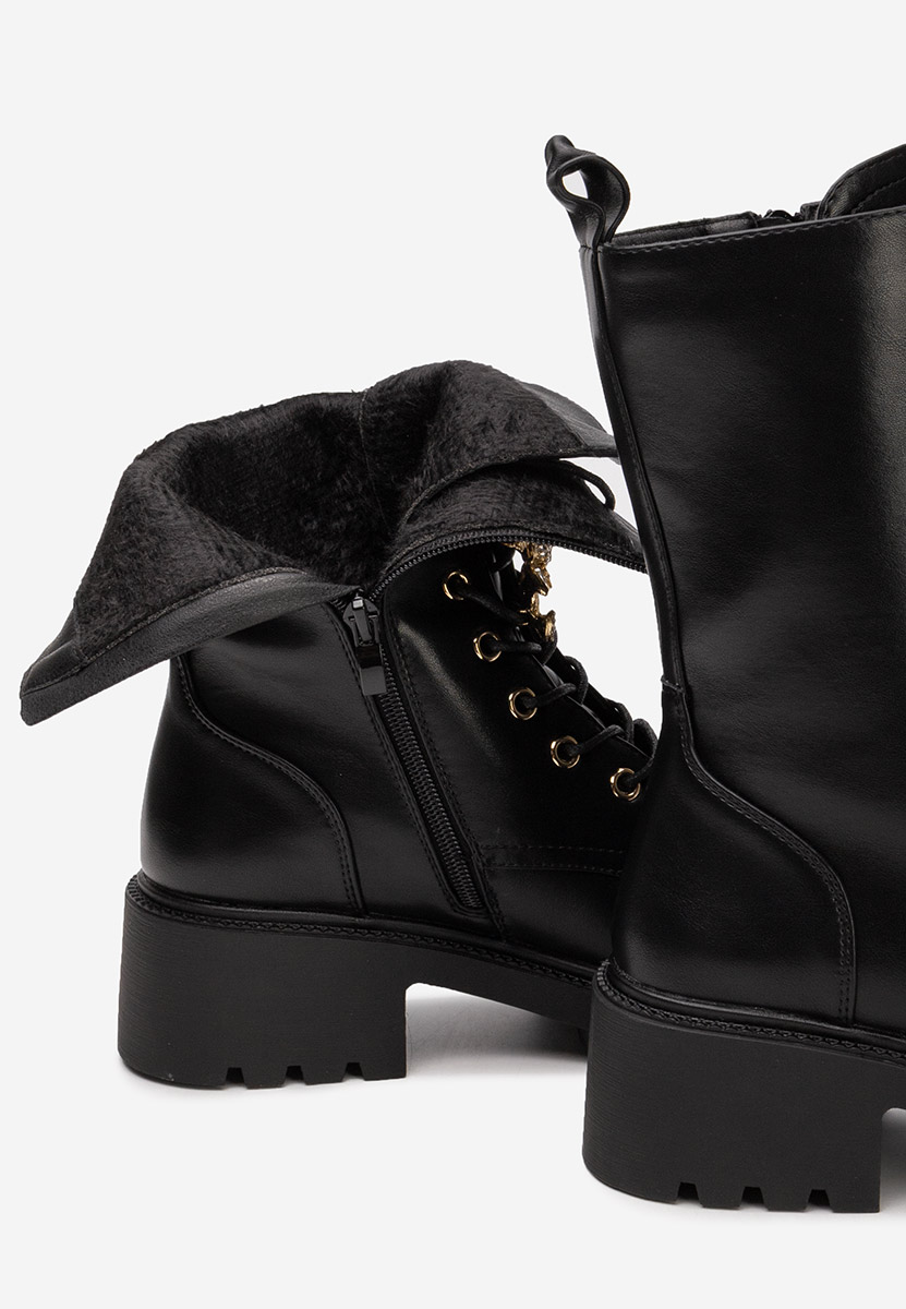 Czarne workery damskie Fabina