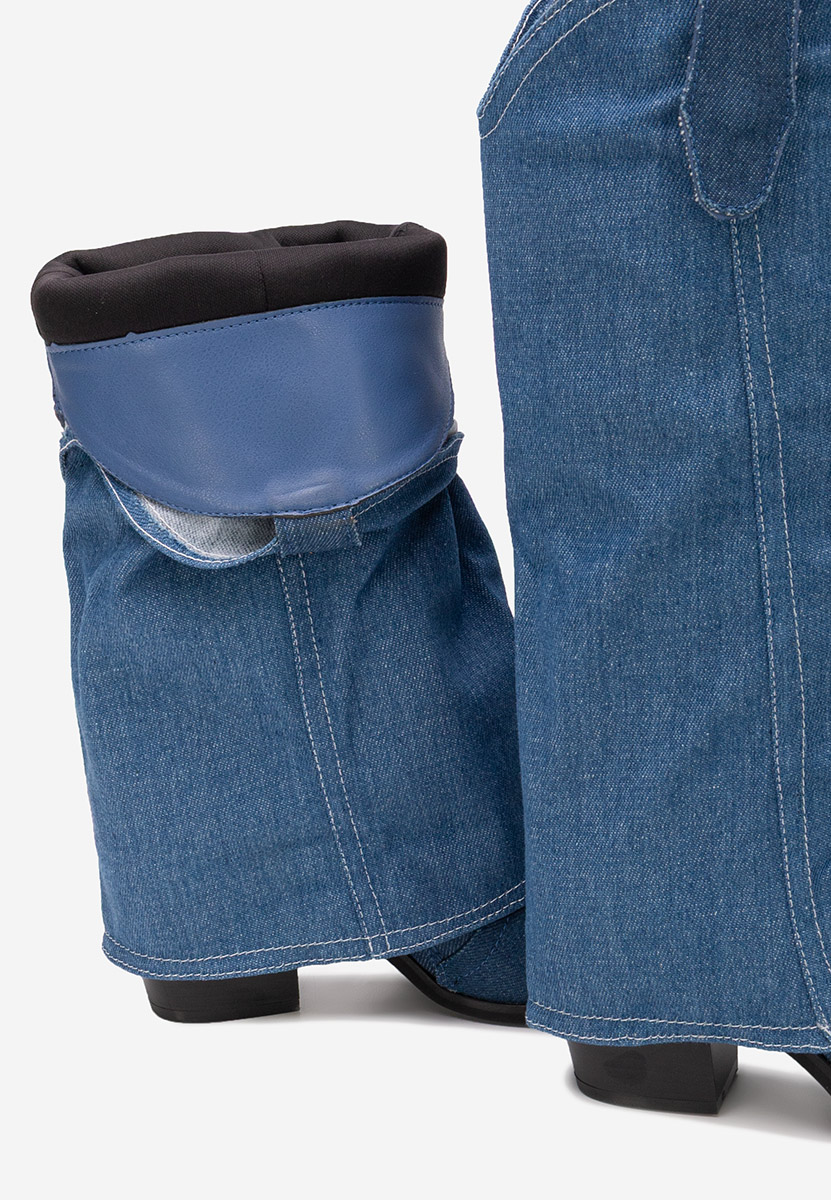 Granatowe kozaki kowbojki damskie Josefima