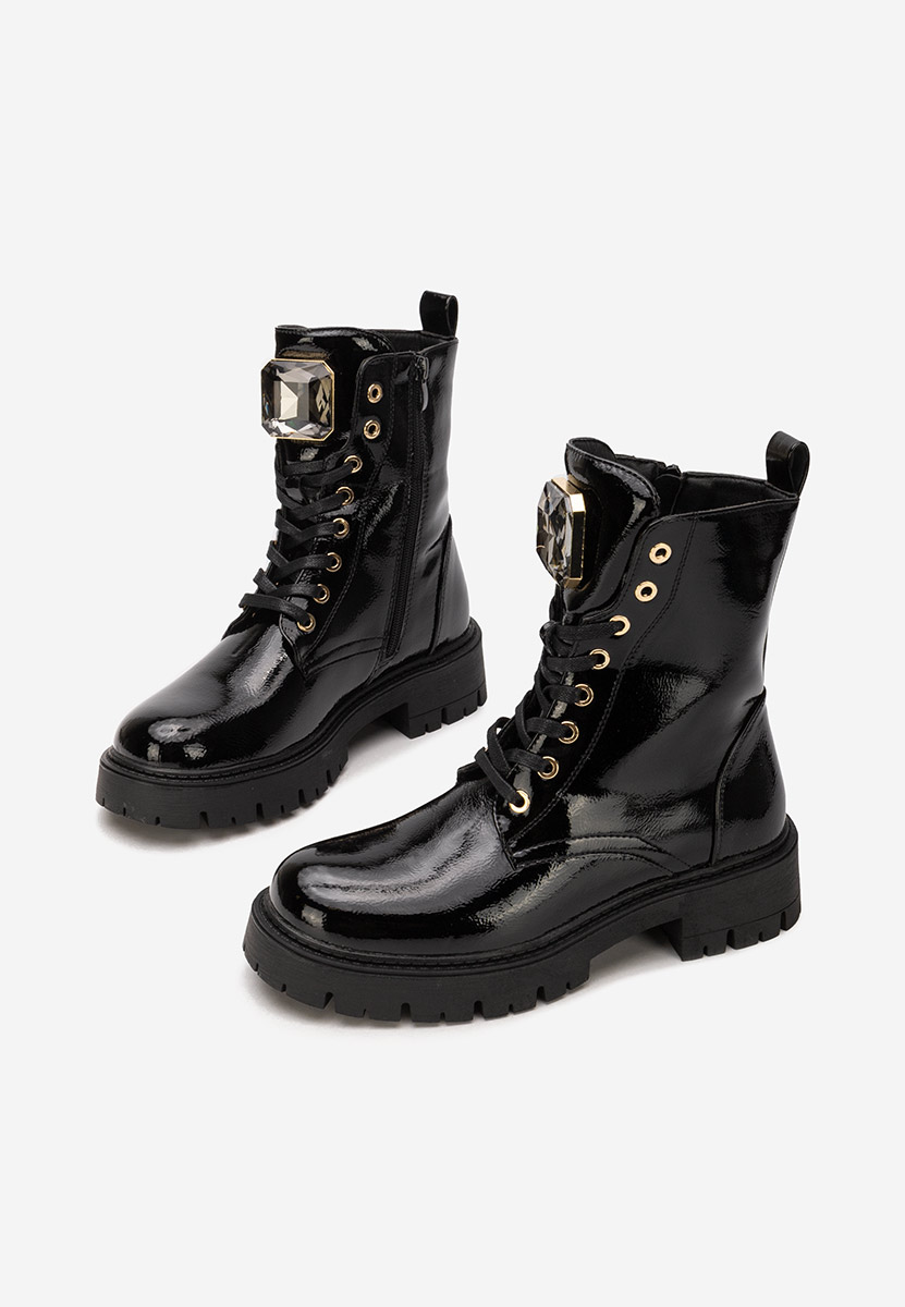 Czarne workery damskie Tatiania