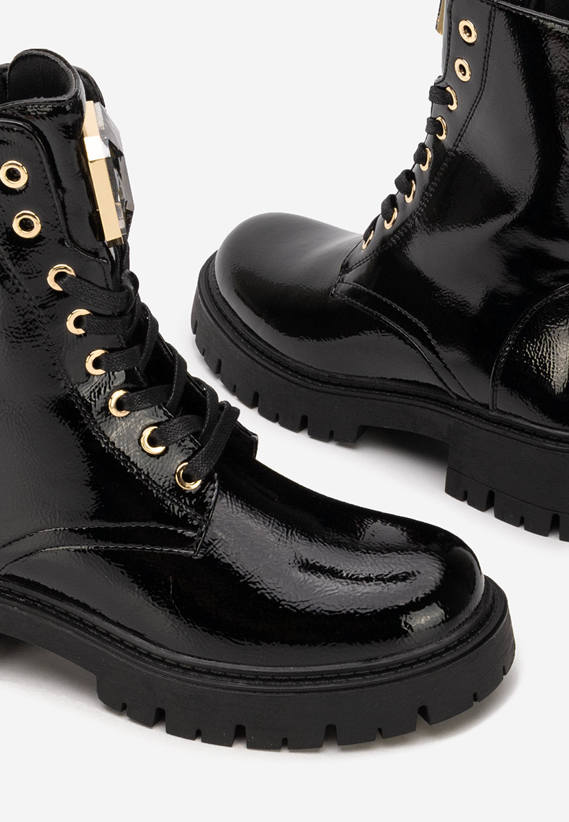 Czarne workery damskie Tatiania